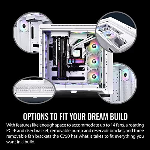Thermaltake CTE C750 ARGB ATX Full Tower White Tempered Glass Side Panel image