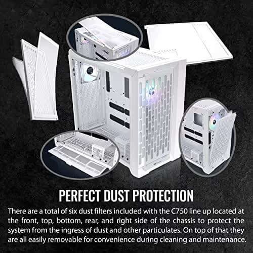 Thermaltake CTE C750 ARGB ATX Full Tower White Tempered Glass Side Panel image