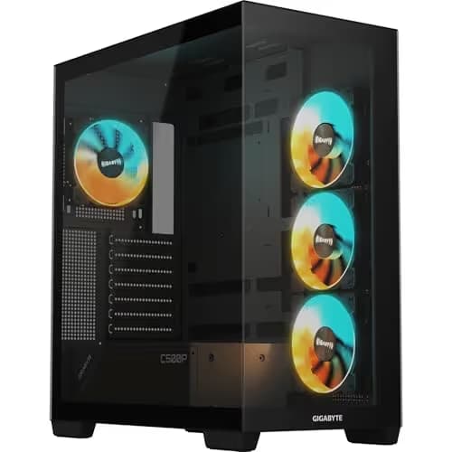 Gigabyte C500 ATX Mid Tower Black PANORAMIC STEALTH Tempered Glass Side Panel image