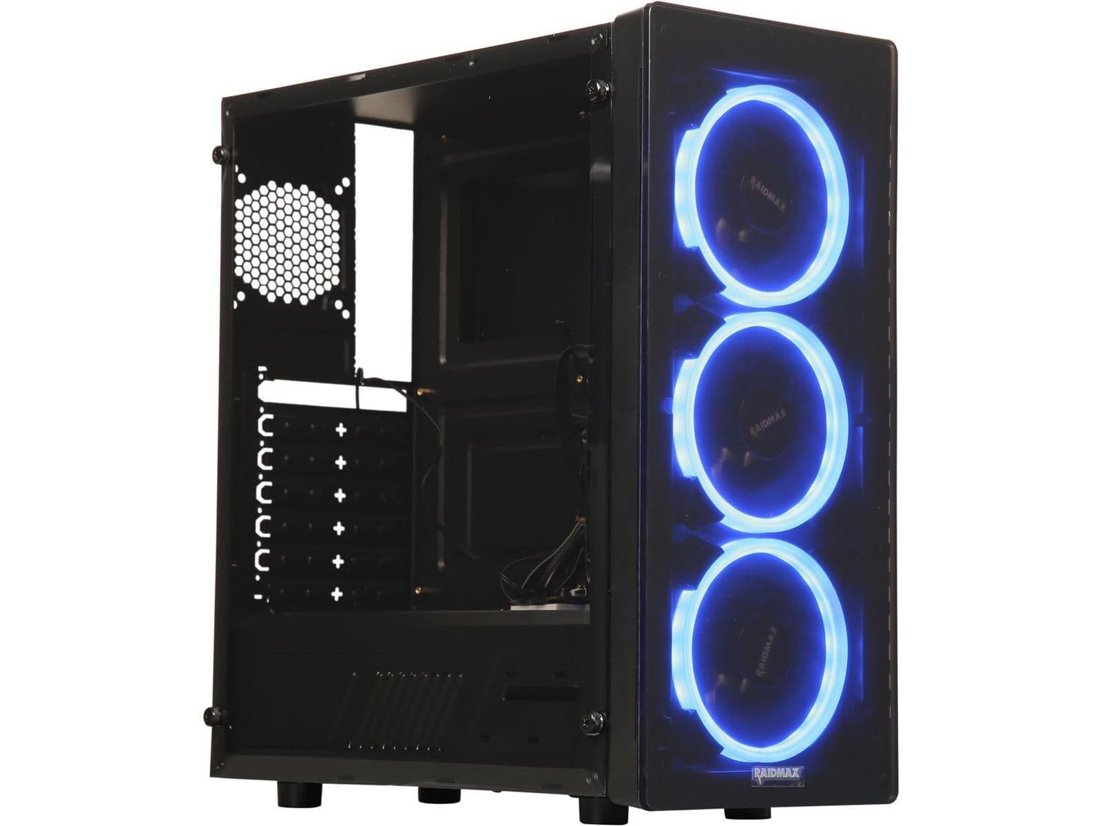 Raidmax NEON RGB ATX Mid Tower Black Acrylic Side Panel image