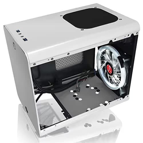 RAIJINTEK Metis Plus Mini-ITX Tower White with Acrylic Side Panel and USB 3.2 Gen 1 Type-A Front Panel image