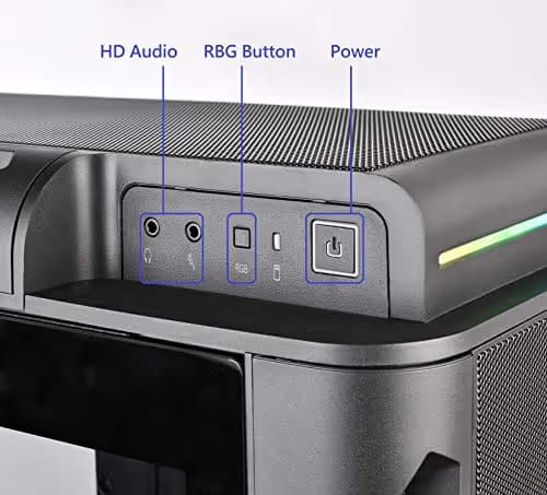Thermaltake Level 20 RS ARGB ATX Mid Tower Black with Tempered Glass Side Panel and USB 3.2 Gen 1 Type-A USB 2.0 Type-A image
