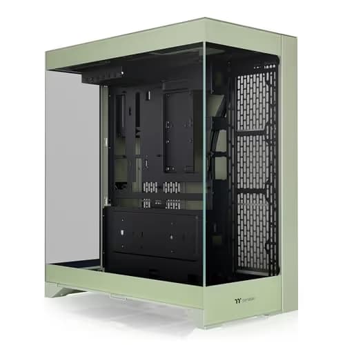 Thermaltake CTE E550 ATX Mid Tower Green / Black Tempered Glass Side Panel image