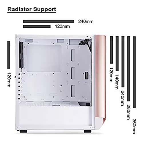 Silverstone SETA A1 ATX Mid Tower Pink / Silver with Tempered Glass Side Panel and USB 3.2 Gen 2 Type-C, USB 3.2 Gen 1 Type-A image
