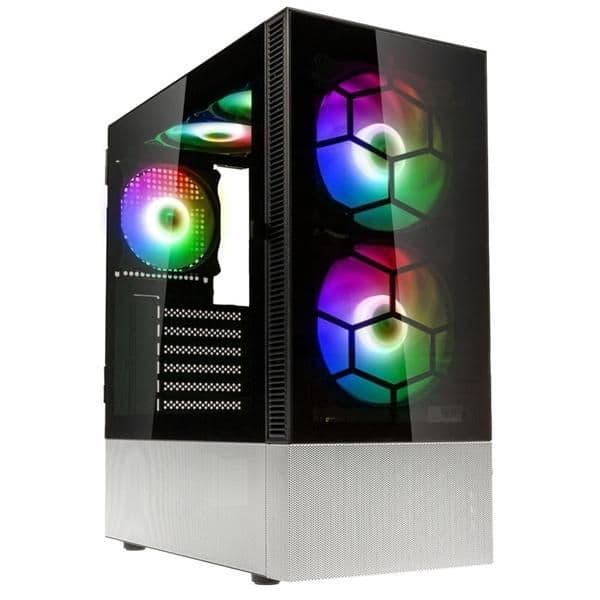 KOLINK Observatory MX ATX Mid Tower Black / White Tempered Glass ARGB image