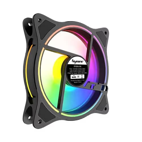 BGears b-BlackWidow-RGB ATX Mid Tower Black with Tinted Tempered Glass Side Panel and Front Panel USB 3.2 Gen 1 Type-A, USB 2.0 Type-A image