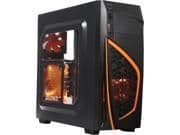DIYPC Zondda ATX Mid Tower Black / Orange Acrylic Side Panel image