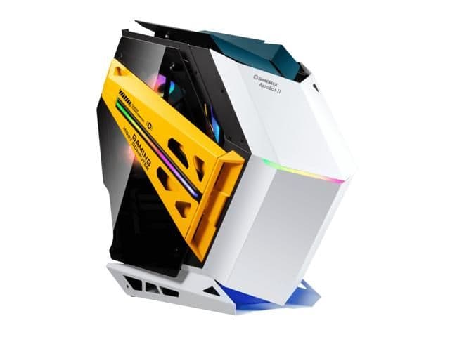 GameMax AutoBot II ATX Mid Tower White / Orange Tempered Glass image