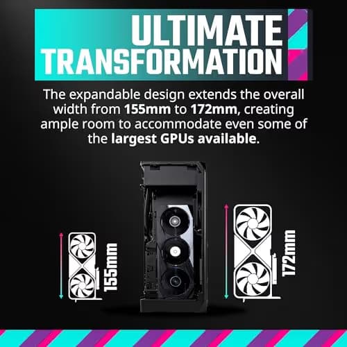 Cooler Master NCORE 100 MAX Mini-ITX Tower Silver Mesh Side Panel, 850W Power Supply image