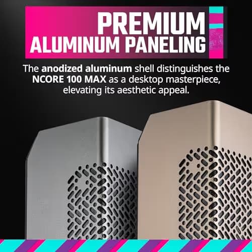 Cooler Master NCORE 100 MAX Mini-ITX Tower Silver Mesh Side Panel, 850W Power Supply image