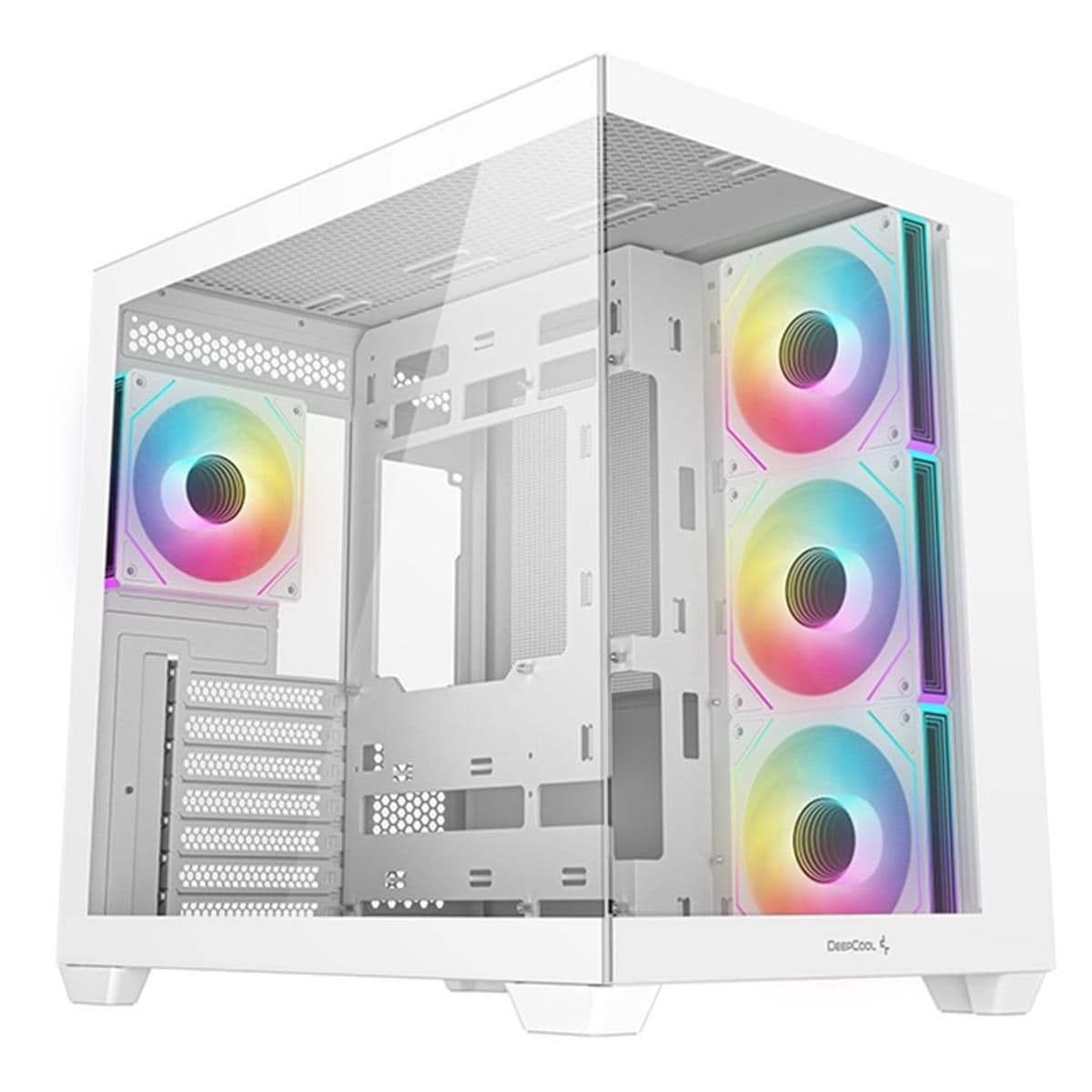 Deepcool CG530 4F ATX Mid Tower White with Tempered Glass, USB 3.2 Gen 2 Type-C, USB 3.2 Gen 1 Type-A image