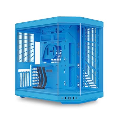 HYTE Y70 ATX Mid Tower Blue Tempered Glass Side Panel image