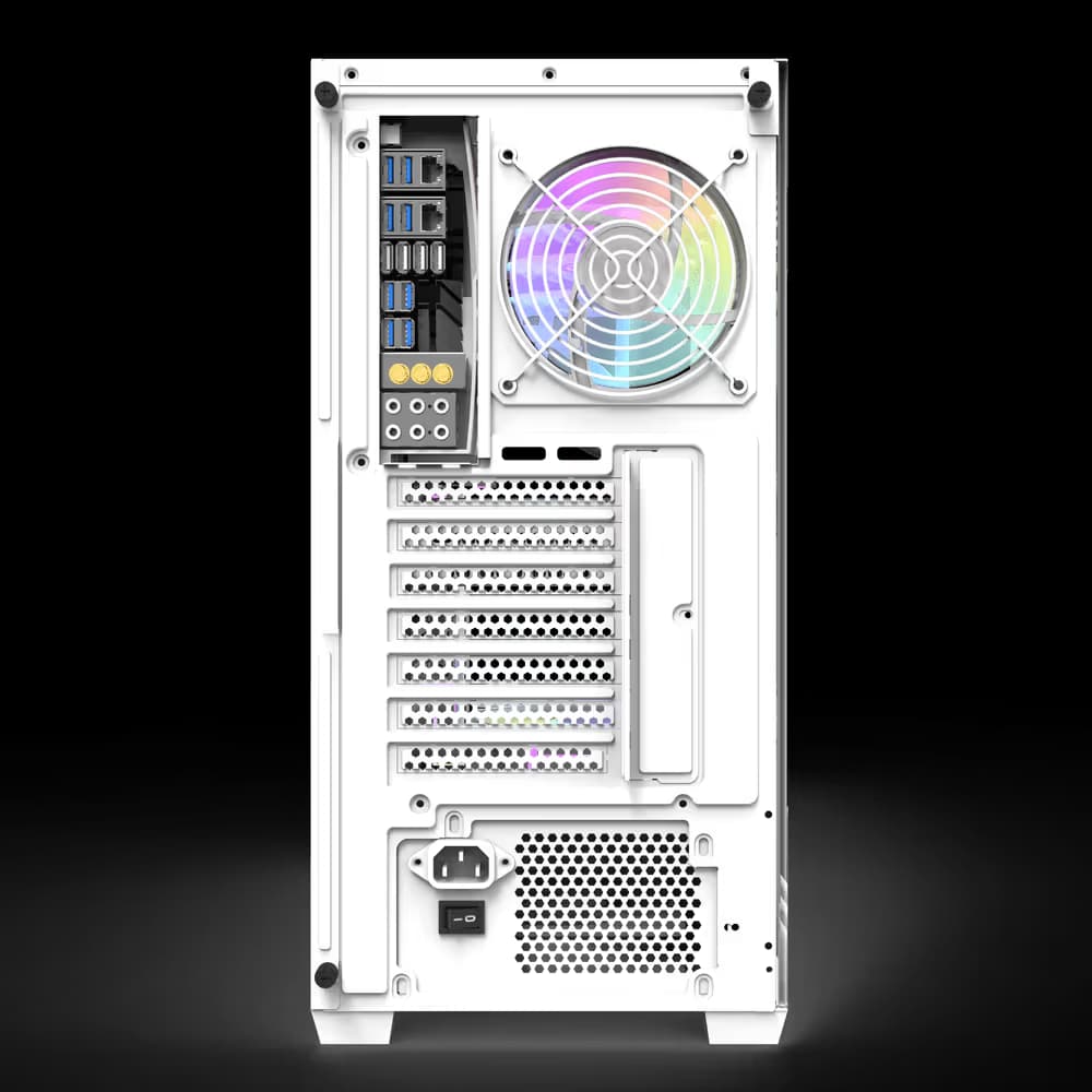 darkFlash DS900 ATX Mid Tower White Tempered Glass Side Panel image