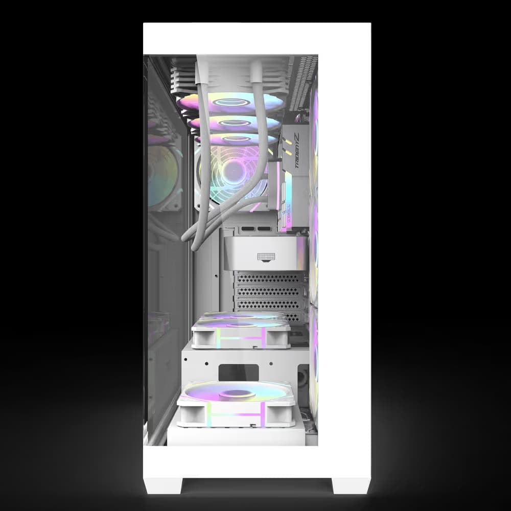 darkFlash DS900 ATX Mid Tower White Tempered Glass Side Panel image