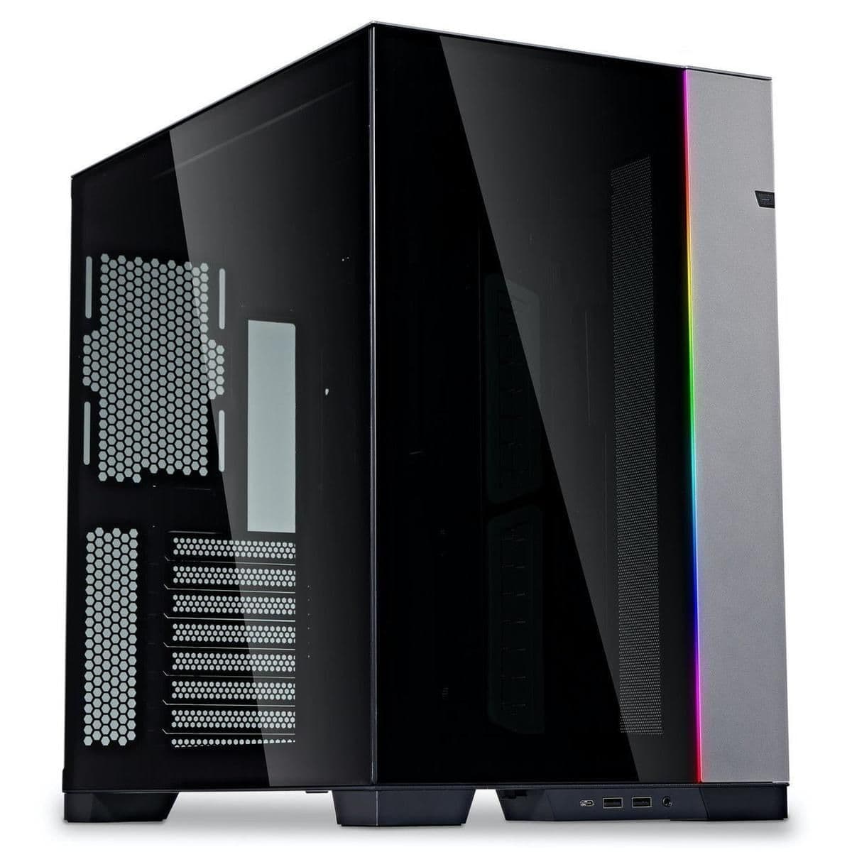 Lian Li O11 Dynamic EVO ATX Mid Tower Gray / Black Tinted Tempered Glass Side Panel, USB 3.2 Gen 2 Type-C USB 3.2 Gen 1 Type-A image