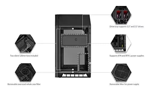 Silverstone Lucid LD03 Mini-ITX Tower Tinted Tempered Glass Side Panel image