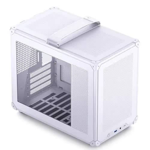 Jonsbo C6 MAX Micro ATX Desktop White Tempered Glass Side Panel image