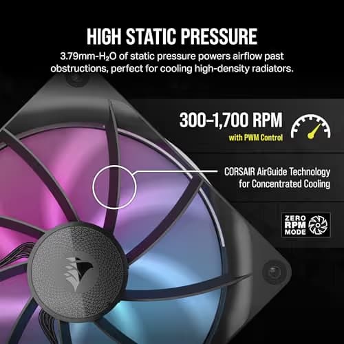 Corsair iCUE RX140 140mm Black RGB 2-Pack image