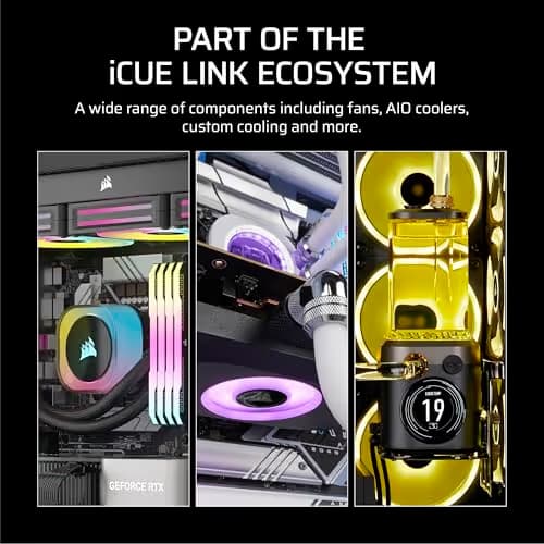 Corsair iCUE LINK RX120 MAX 120mm Black RGB PWM 3-Pack image