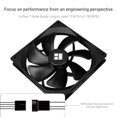 Thermalright TL-C14C 140mm Black PWM 75.8 CFM 1-Pack image