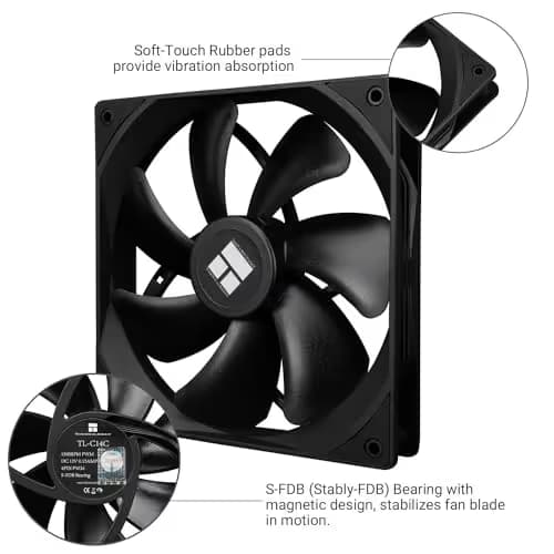 Thermalright TL-C14C 140mm Black PWM 75.8 CFM 1-Pack image