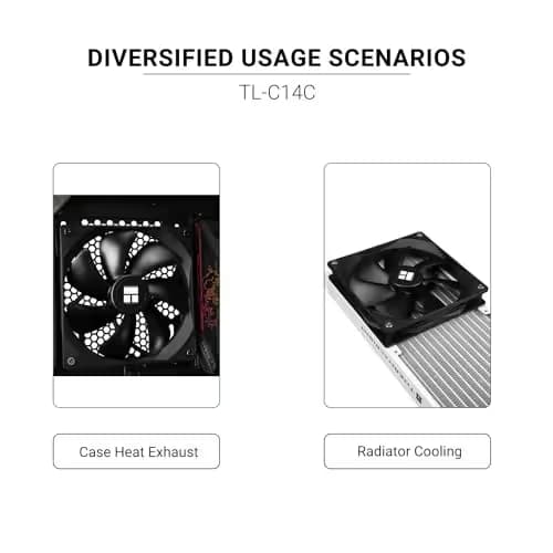 Thermalright TL-C14C 140mm Black PWM 75.8 CFM 1-Pack image