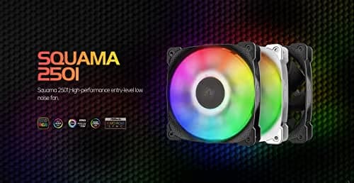 Geometric Future Squama 2501 120mm White Addressable RGB PWM 80.81 CFM 3-Pack image