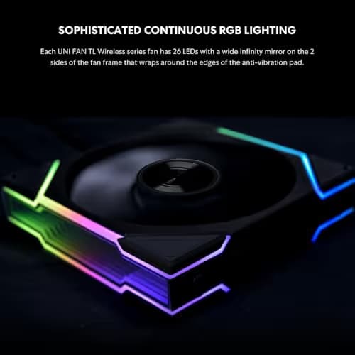 Lian Li UNI FAN TL LCD Wireless 120mm White ARGB PWM 3-Pack image