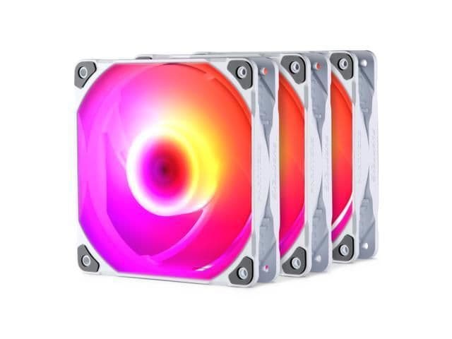 Phanteks M25-120 120mm White PWM D-RGB 84.26 CFM 3-Pack main image