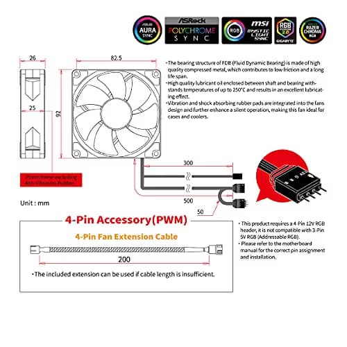 Scythe Kaze Flex 92mm Black RGB PWM 48.88 CFM image