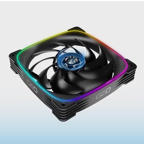 Geometric Future Squama 2503 140mm Black Addressable RGB PWM 91.15 CFM 3-Pack image