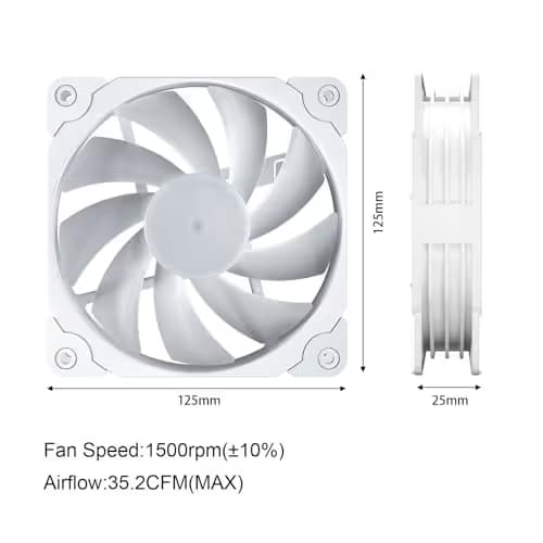 Vetroo ARGB120 120mm White PWM ARGB image