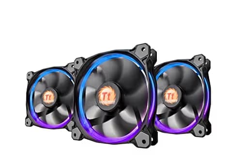 Thermaltake Riing 140mm Black RGB PWM 51.15 CFM 3-Pack main image