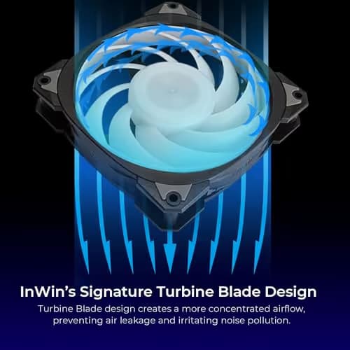 In Win Neptune AN140 140mm Black / White PWM ARGB (88.89 CFM) 3-Pack image