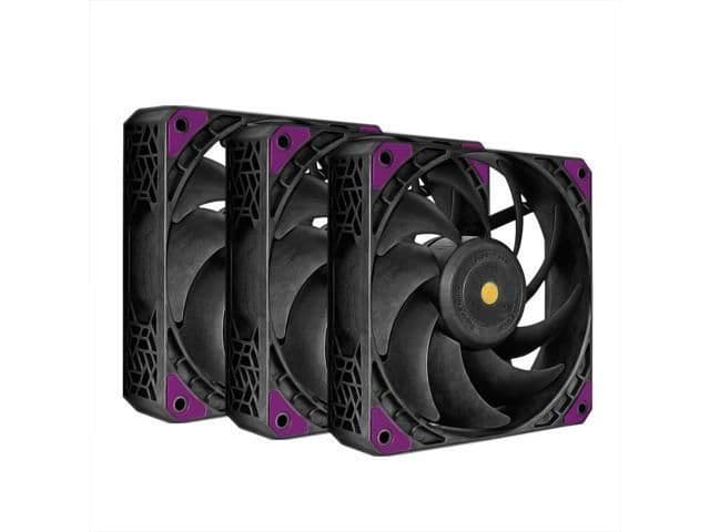 Super Flower MEGACOOL 120mm Black / Purple PWM 151.87 CFM 3-Pack main image