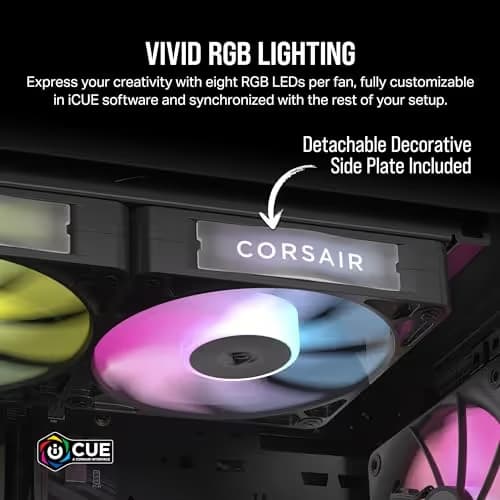 Corsair iCUE LINK RX120 120mm RGB PWM Black 3-Pack image