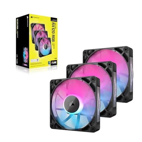 Corsair iCUE LINK RX120 120mm RGB PWM Black 3-Pack image