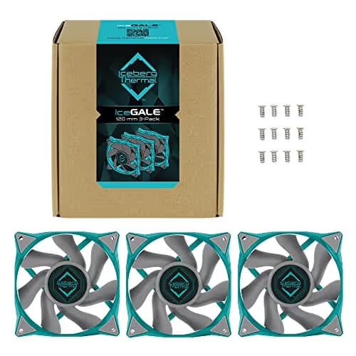 Iceberg Thermal IceGALE 120mm Teal PWM 76 CFM 3-Pack image