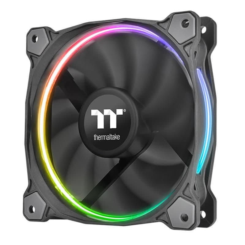 Thermaltake Riing 140mm RGB PWM 73.91 CFM Black 3-Pack main image