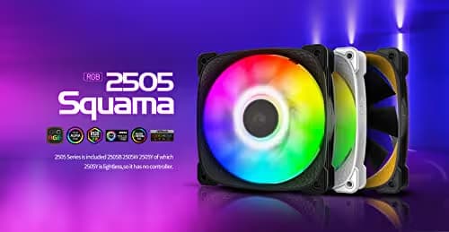Geometric Future Squama 2505 120mm Black PWM Addressable RGB 3-Pack image