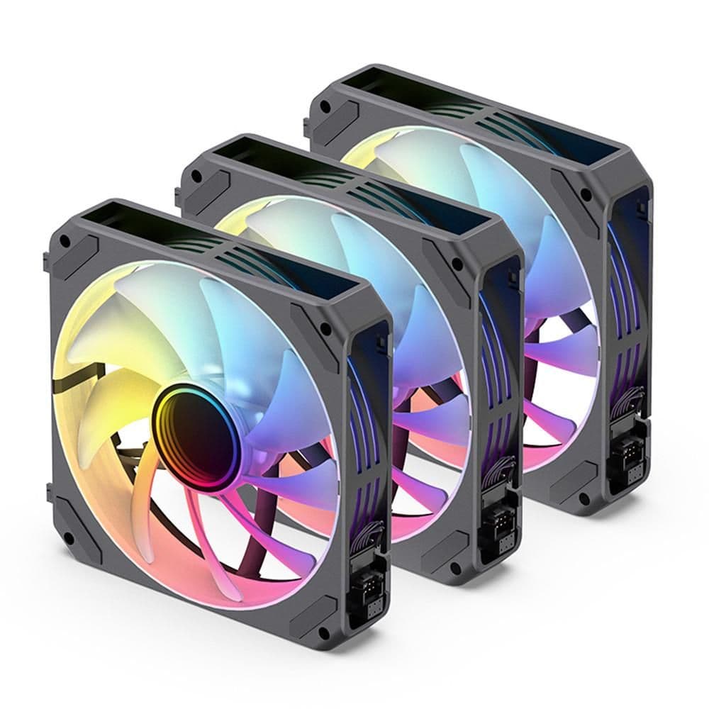Jonsbo ZG 120mm Black PWM Addressable RGB 3-Pack 60.45 CFM image