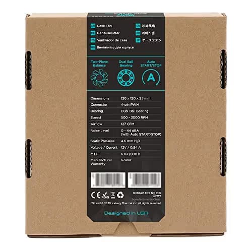 Iceberg Thermal IceGALE Xtra 127 CFM 120mm Gray / White PWM image