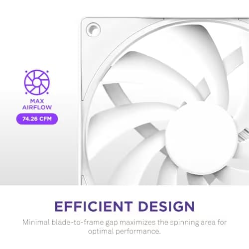 NZXT F120Q (2024) 120mm PWM 74.26 CFM White image