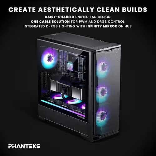 Phanteks M25G2-120 120mm Black PWM D-RGB Reverse 3-Pack image