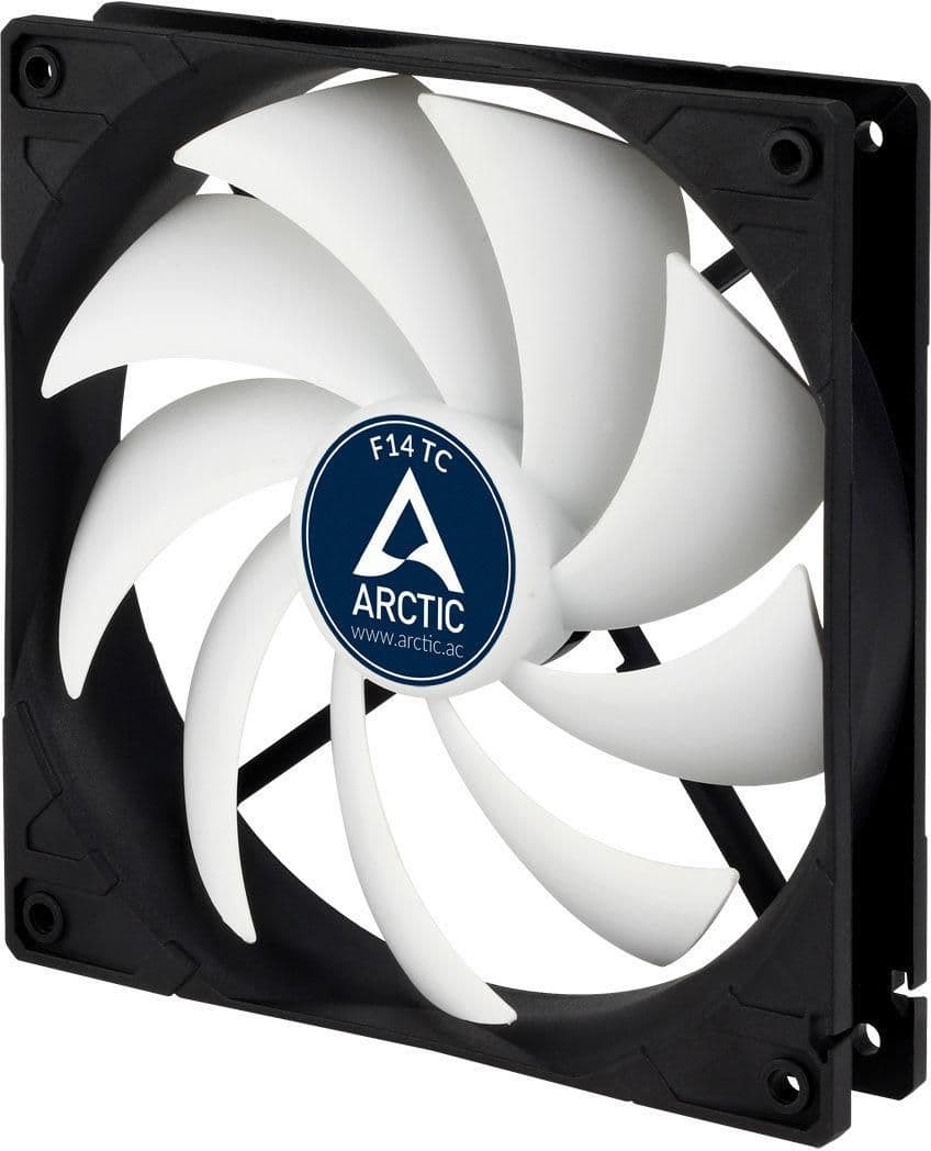 ARCTIC F14 TC 140mm Black / White 74 CFM 1-Pack image