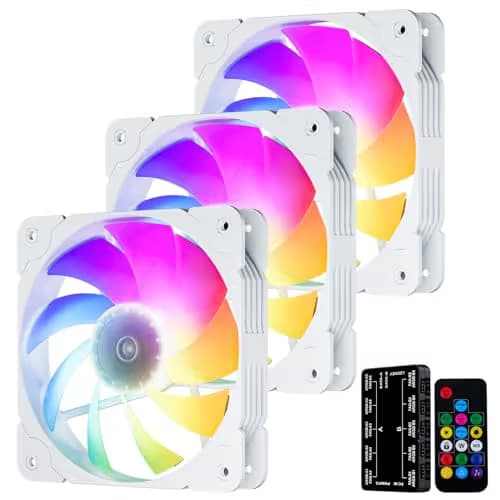 Vetroo SA-140 140mm White Addressable RGB PWM 69.29 CFM 3-Pack main image