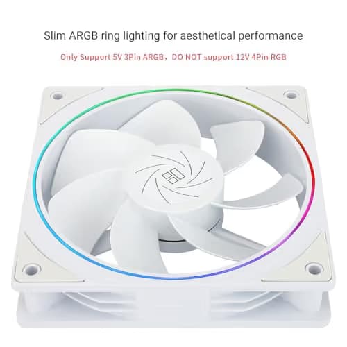 Thermalright TL-S12RW X3 120mm 47.6 CFM PWM Addressable RGB White 3-Pack image