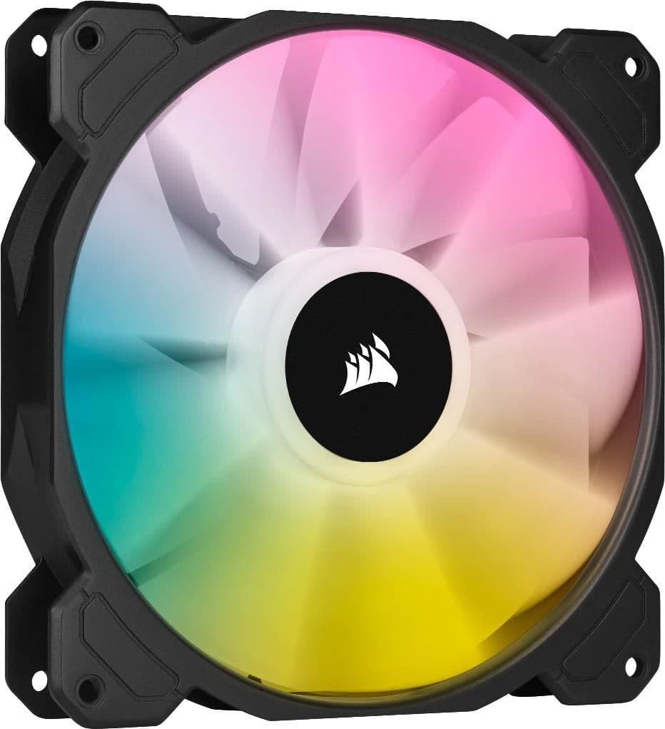 Corsair iCUE SP140 RGB ELITE 140mm Black / White Addressable RGB PWM 68.1 CFM 1-Pack image
