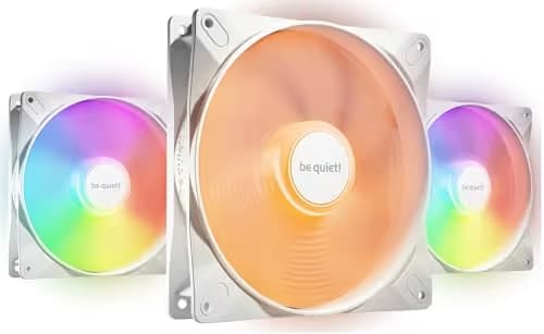 be quiet! Light Wings LX 140mm Addressable RGB PWM 75.5 CFM White 3-Pack image