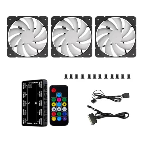 Vetroo SA-140 140mm Black 69.29 CFM PWM ARGB 3-Pack image